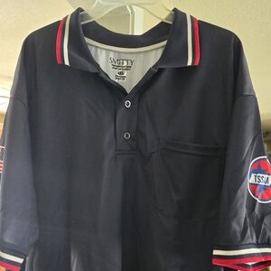 Navy Blue Men's Baseball Referee Shirt